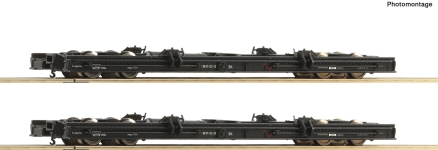 Roco 6640002 - H0e - 2-tlg. Set H0e-Rollwagen, DR, Ep. IV